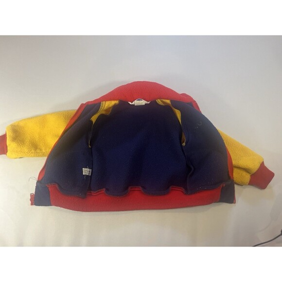 Vintage OshKosh B’gosh Colorblock Fleece Jacket – Size 4 Toddler – Made in USA - Picture 5 of 15